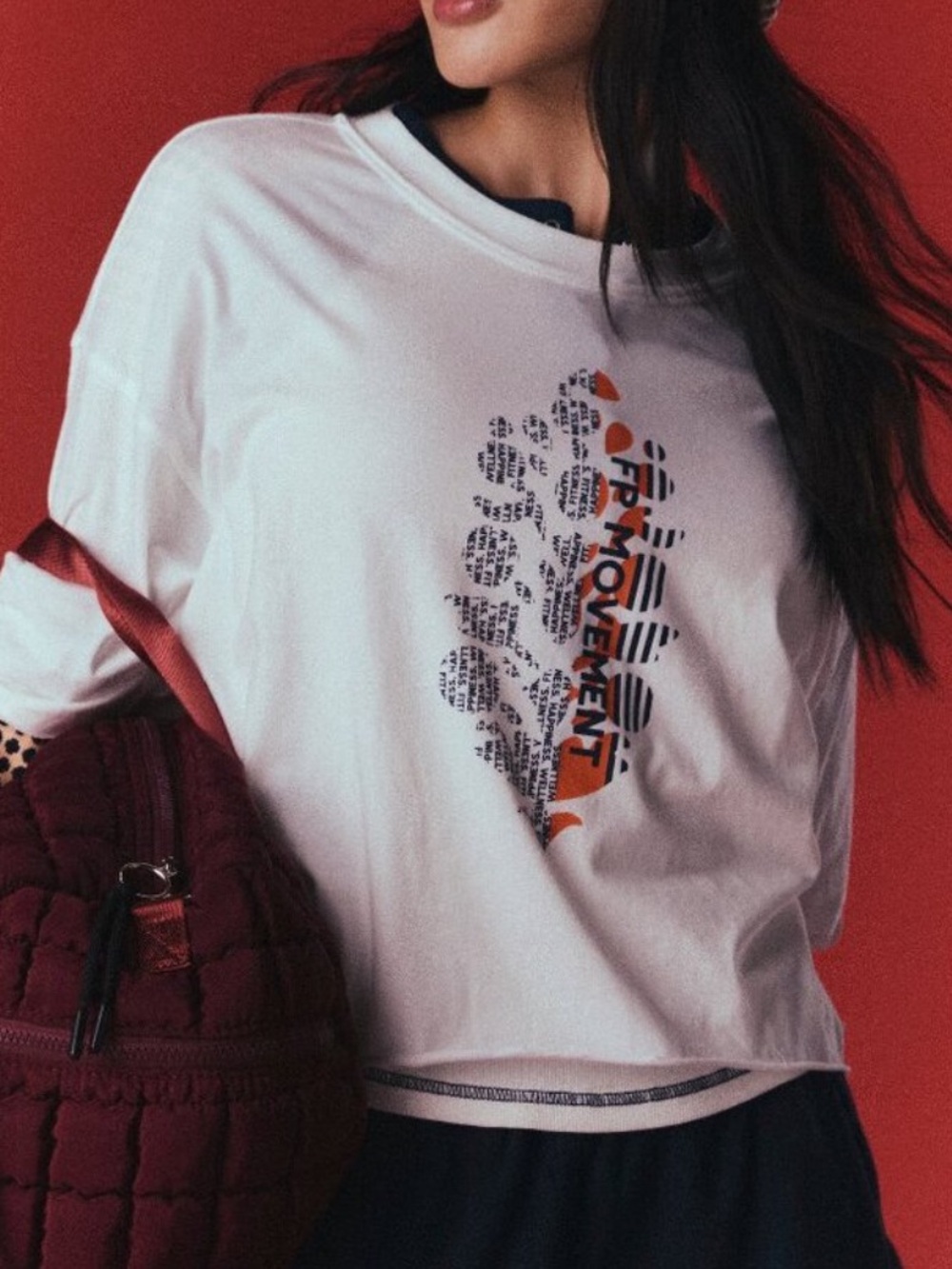 Free People Inspire Large Buti Logo Tee